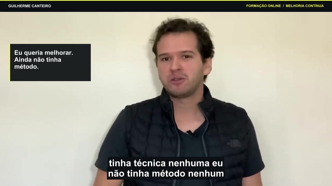 Guilherme Canteiro apresentando seu trabalho